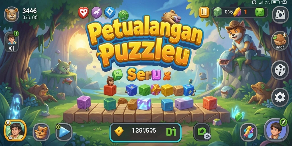 Tangkapan layar menunjukkan gameplay menarik 3446 dengan teka-teki yang menantang.