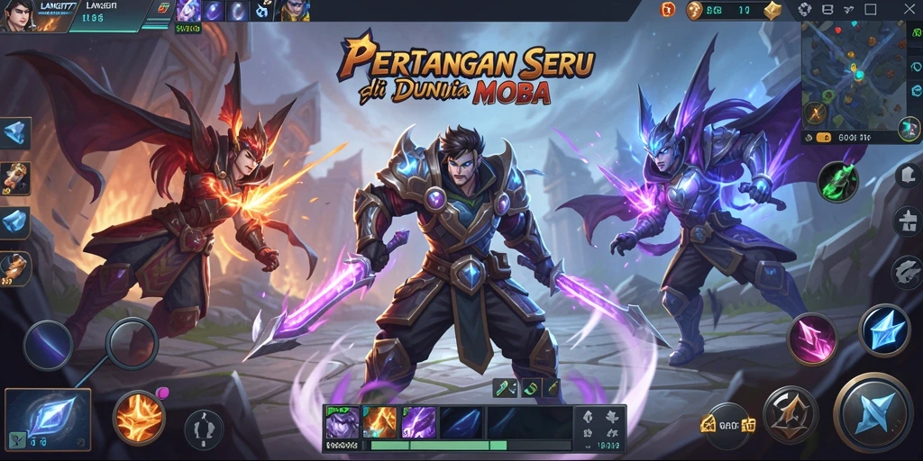 Tangkapan layar gameplay LANGIT77 menunjukkan pertempuran tim yang mendebarkan.