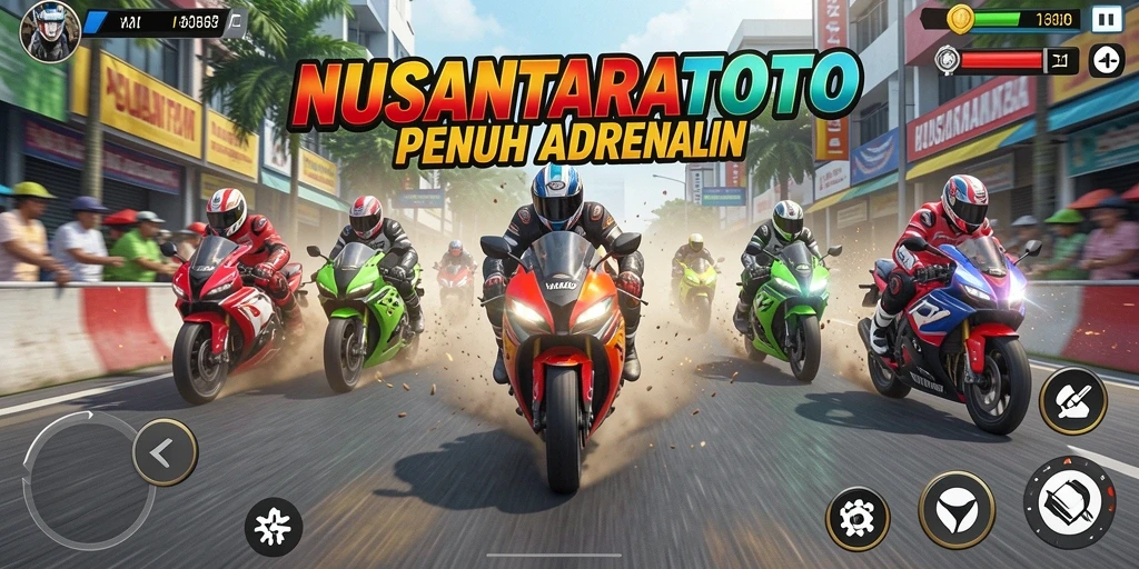 Game balapan motor yang seru dengan grafik menarik.