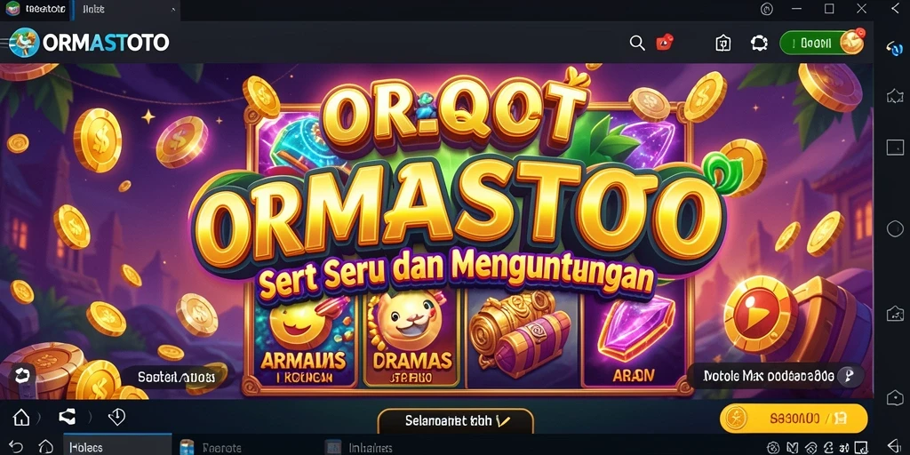 Tampilan menarik dari permainan slot ORMASTOTO yang seru.