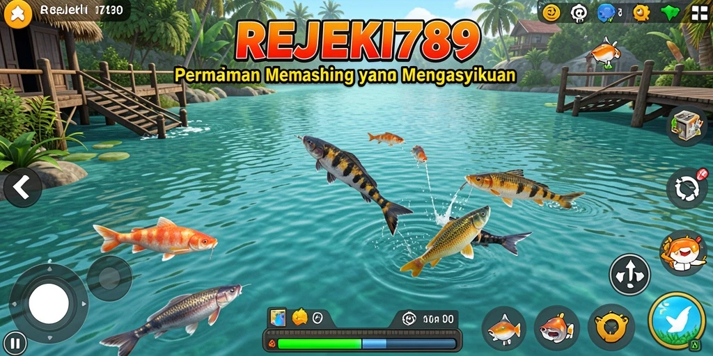 Tampilan gameplay memancing yang seru di REJEKI789.
