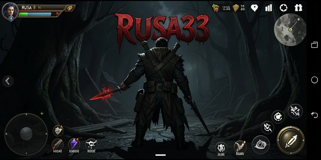 Tangkapan layar RUSA33 menggambarkan suasana mencekam dalam gameplay Horror.