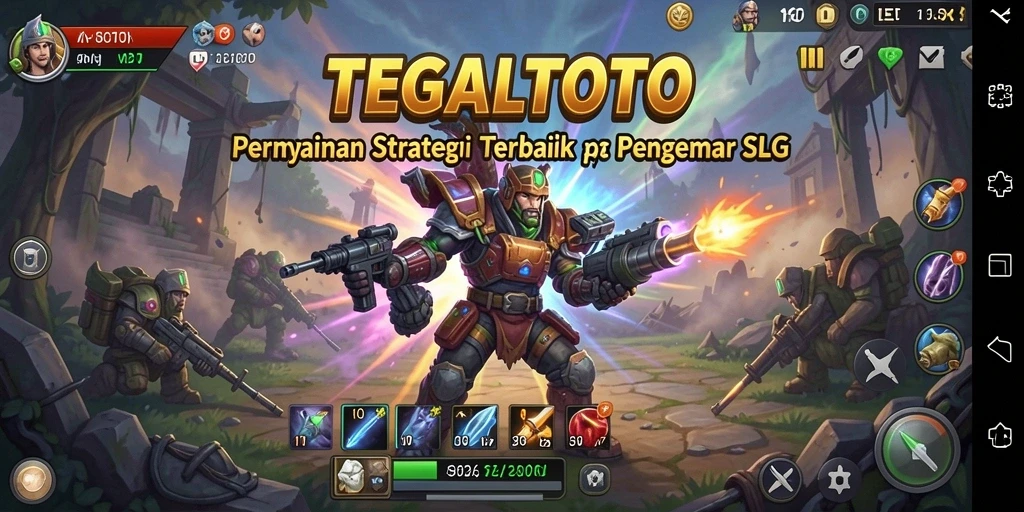 Screenshot utama TEGALTOTO menampilkan aksi pertempuran strategis yang seru.